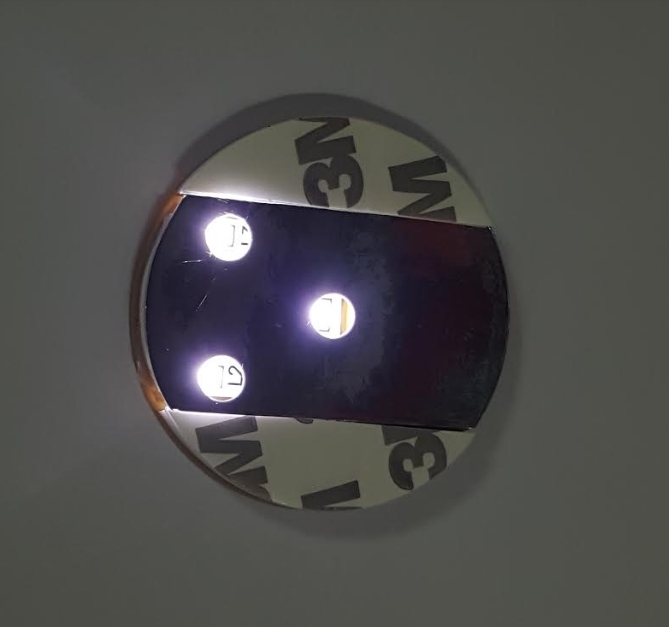 ที่รองแก้วไฟ LED 3M แบบเทปกาว ขนาด 4.5 ซม. สีขาว