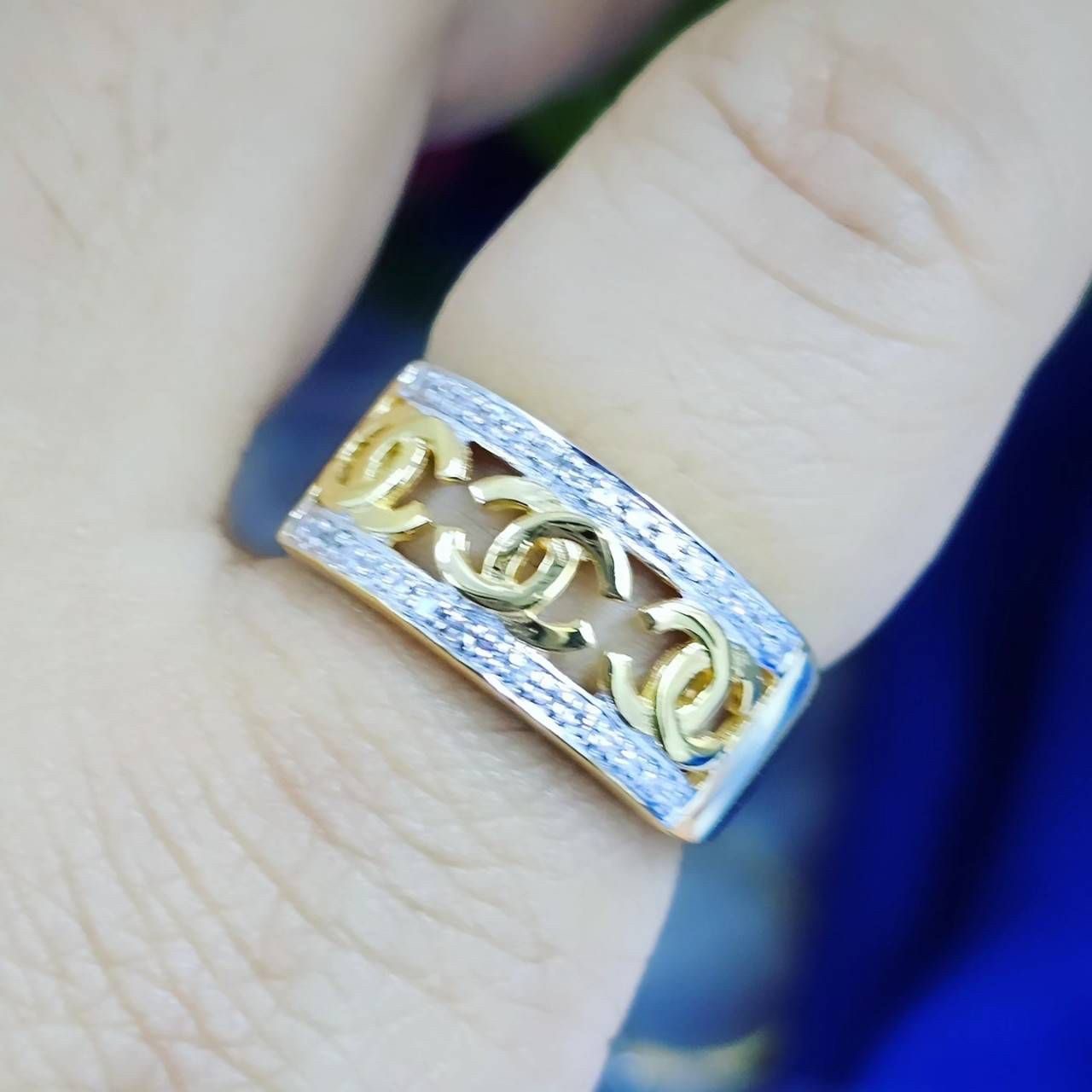 พร้อมส่งและสั่งผลิตแหวนเพชรแท้CCแบบไฮๆ แหวนแต่งงาน แหวนหมั้น ใส่เที่ยว ออกงาน แหวนทองคำ 9K เพชรกุหลาบแท้ 0.11 กะรัต 32 เม็ด ราคาถูกมาก ส่งฟรี