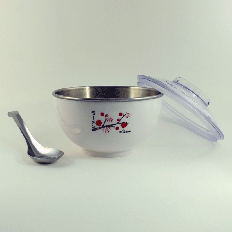 ชุดชามราเมน 15 ซม. พร้อมฝาและช้อนราเมน