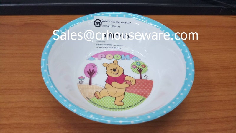 ชามแกง 5.5 นิ้ว ลายพูห์บลูสปอตไวห์ Poo Bule sport White PB-B2633-5.5,5.5 inches curry bowl