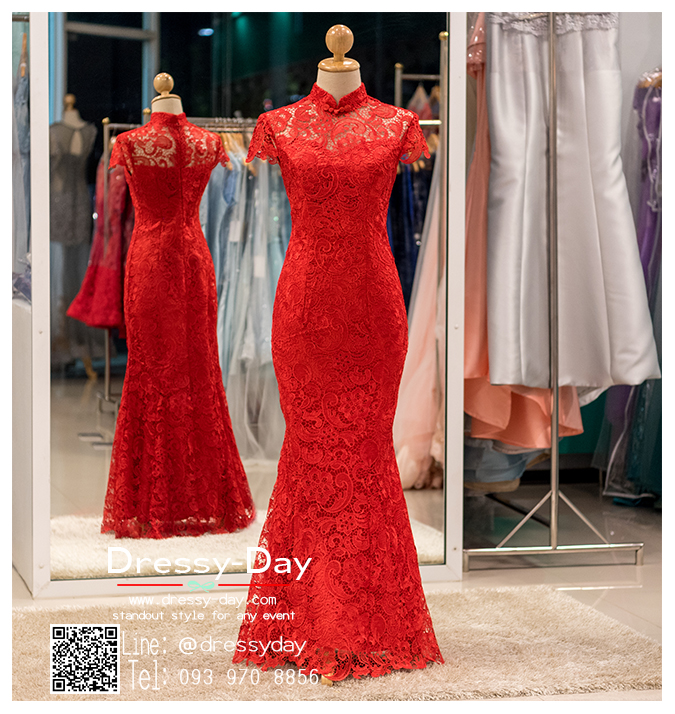 รหัส ชุดกี่เพ้า : KPL015 ชุดกี่เพ้าประยุกต์ สวยๆ ชุดกี่เพ้า แบบยาว minimal style สวย เรียบ หรู