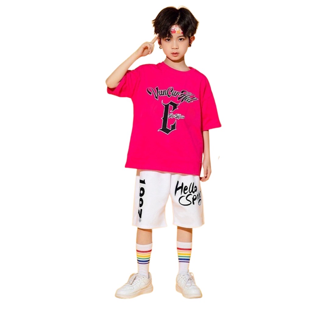 ชุดเต้น ชุดเชียร์ เสื้อแขนสั้นZERO +กระโปรงระบายชั้นสีขาว