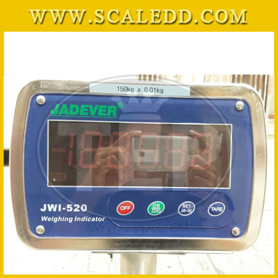 เครื่องชั่งน้ำหนักดิจิตอล60กิโลกรัม เครื่องชั่งกันน้ำ60kg เครื่องชั่งดิจิตอล60kg ตาชั่งกันน้ำ 60kg พิกัด 60kg ความละเอียด 5g ยี่ห้อ JADEVER รุ่น JWI-520 Waterproof