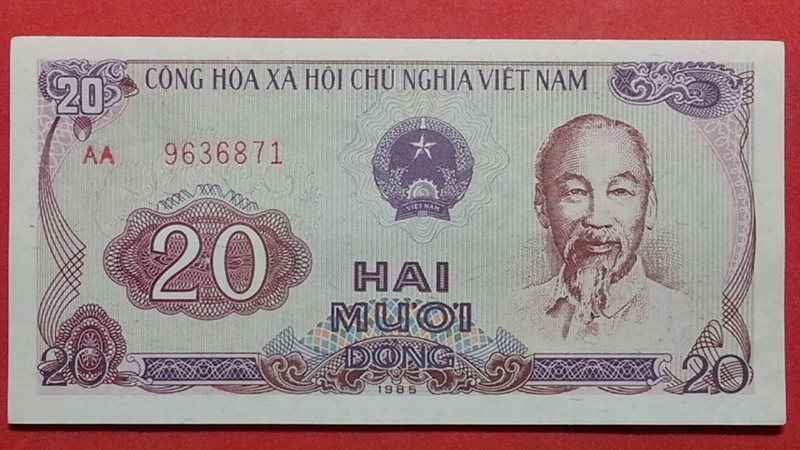 ธนบัตร ประเทศ เวียดนาม 1985 สภาพไม่เคยผ่านการใช้ (UNC)