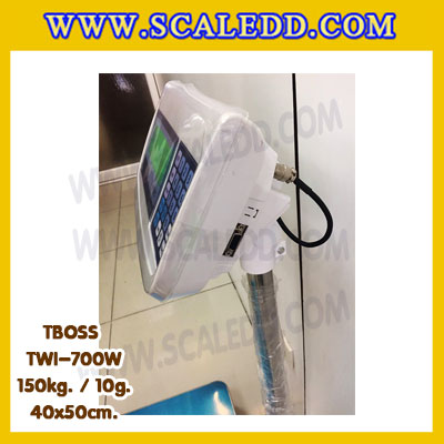 เครื่องชั่งน้ำหนัก150กิโลกรัม เครื่องชั่งน้ำหนัก150kg เครื่องชั่งดิจิตอล150kg เครื่องชั่งตั้งพื้น ตาชั่ง150kg ความละเอียด 10g ขนาดแท่นชั่ง40*50cm ยี่ห้อ TBOSS รุ่น TWI-700W (เครื่องชั่งผ่านตรวจรับรองจากสำนักชั่งตวงวัด)