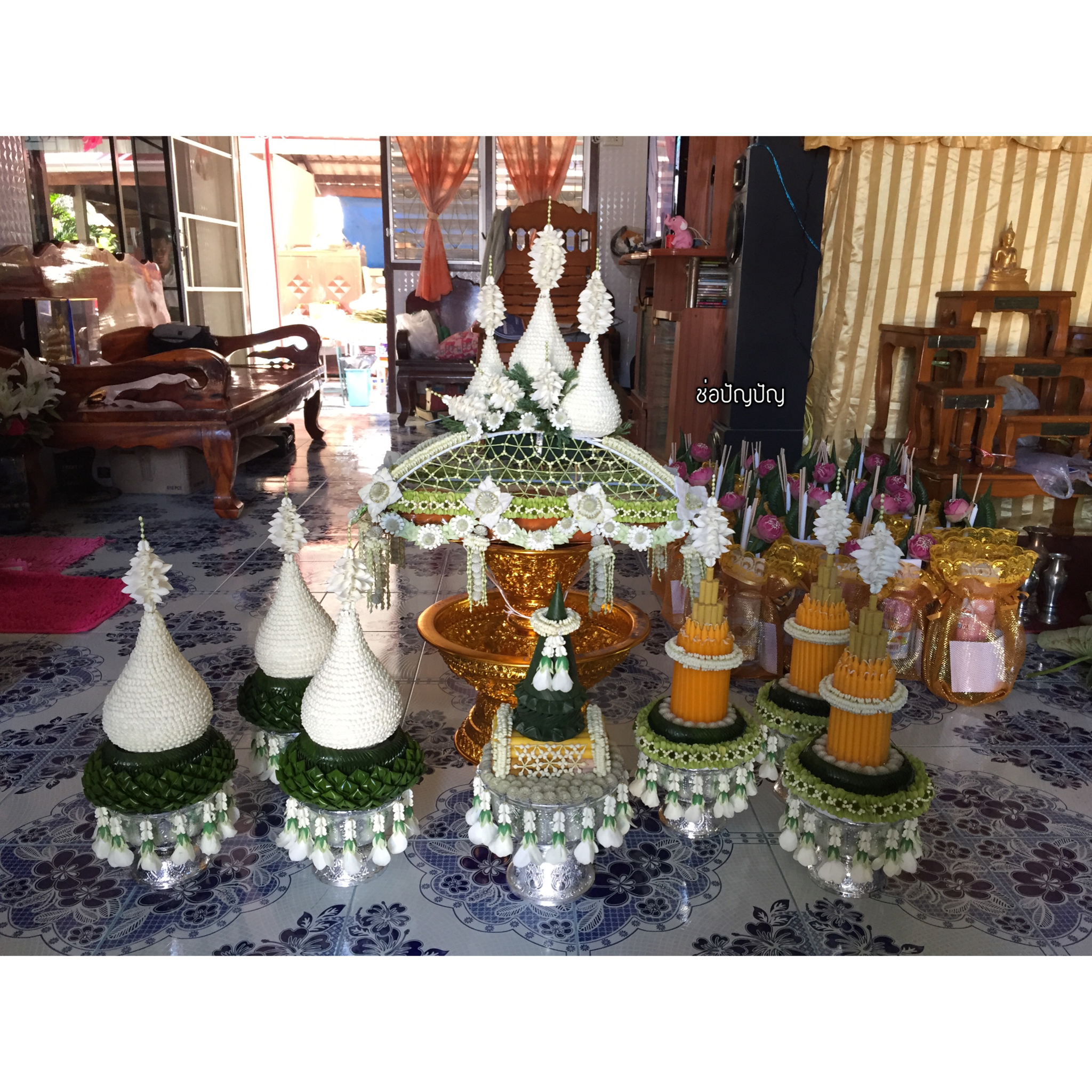 ชุดเครื่องบวช โทนขาวเขียว (ส่งงาน อ.ทับสะแก จ.ประจวบคีรีขันธ์ 1/01/61)