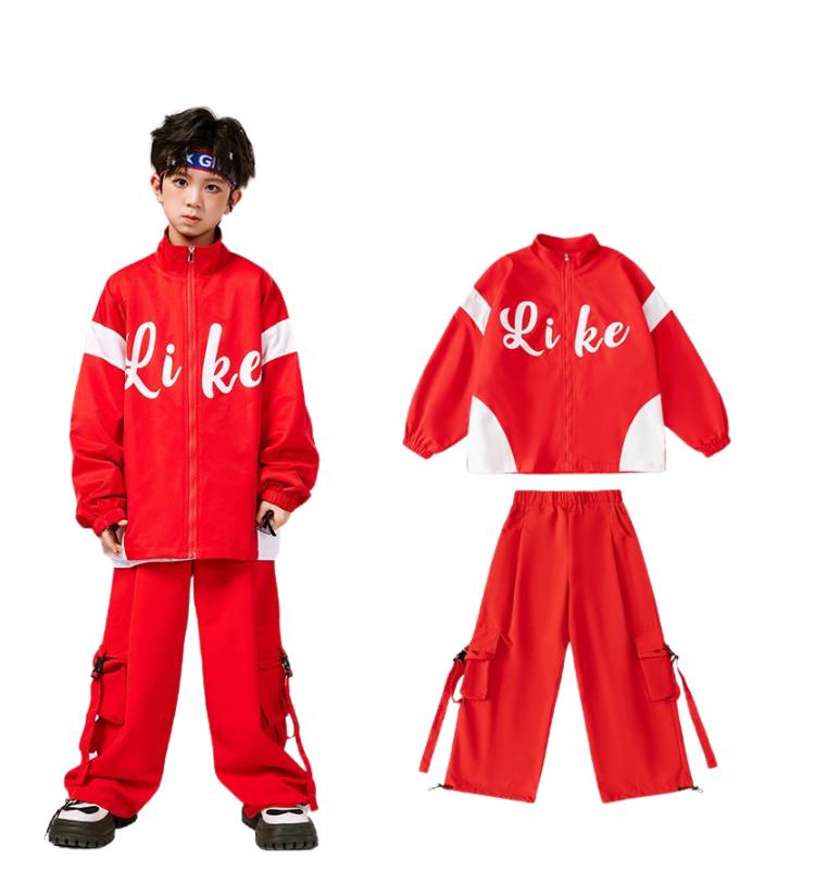 พร้อมส่ง ชุดเต้น เสื้อแจ๊คเก็ตแขนยาว+กางเกงขายาว**สินค้าเปิดจอง