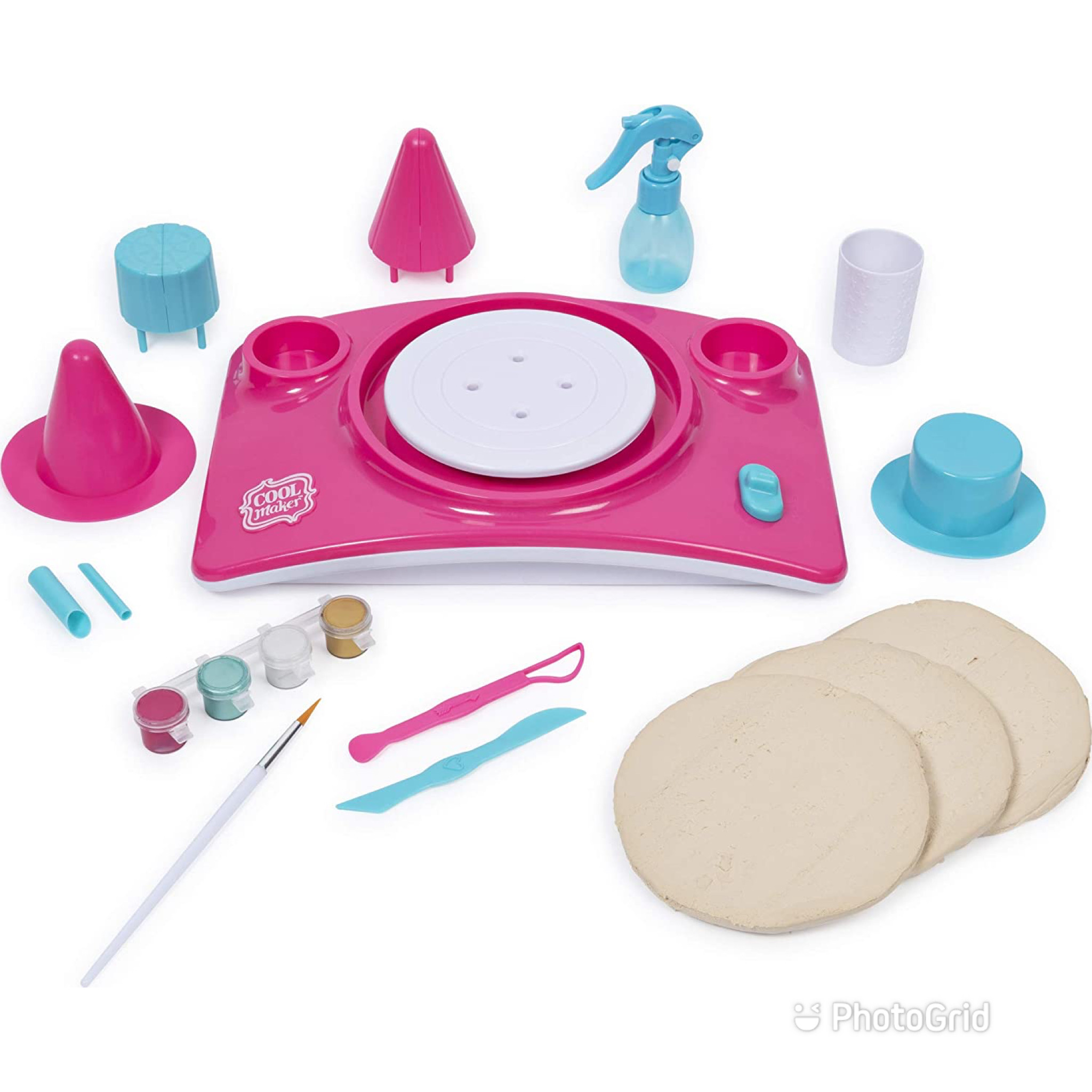 จานหมุนเครื่องปั้นดิน Cool Maker, Pottery Studio, Clay Pottery Wheel Craft Kit