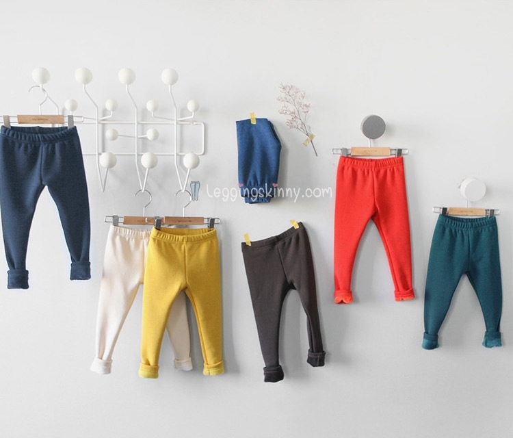 กางเกงผ้าฝ้ายบุขนกันหนาวเด็ก มีหลายสี