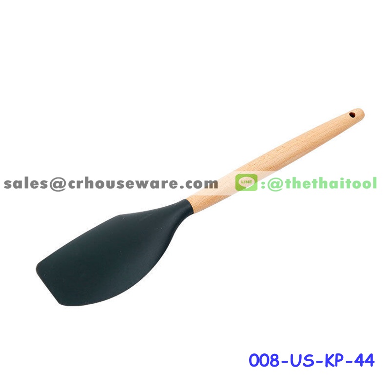 พายผสมซิลิโคน ด้ามไม้ 32 ซม. รหัสสินค้า 008-US-KP-44