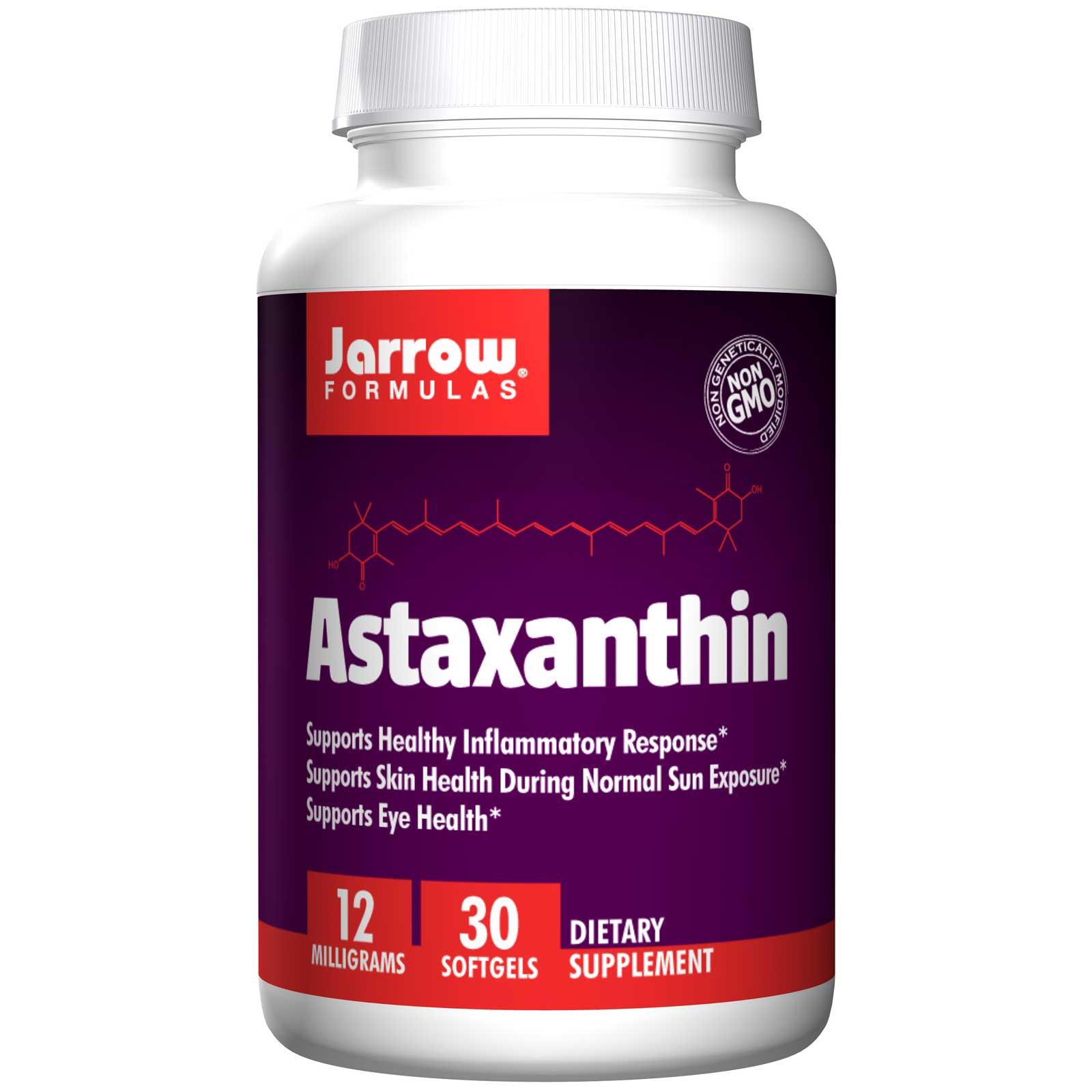 Jarrow Formulas,Astaxanthin,12 mg 30 Softgelsสารต้านอนุมูลอิสระที่มีประสิทธิภาพสูงที่สุด ลดริ้วรอยก่อนวัยและปกป้องผิวจากการทำลายของแสงแดด
