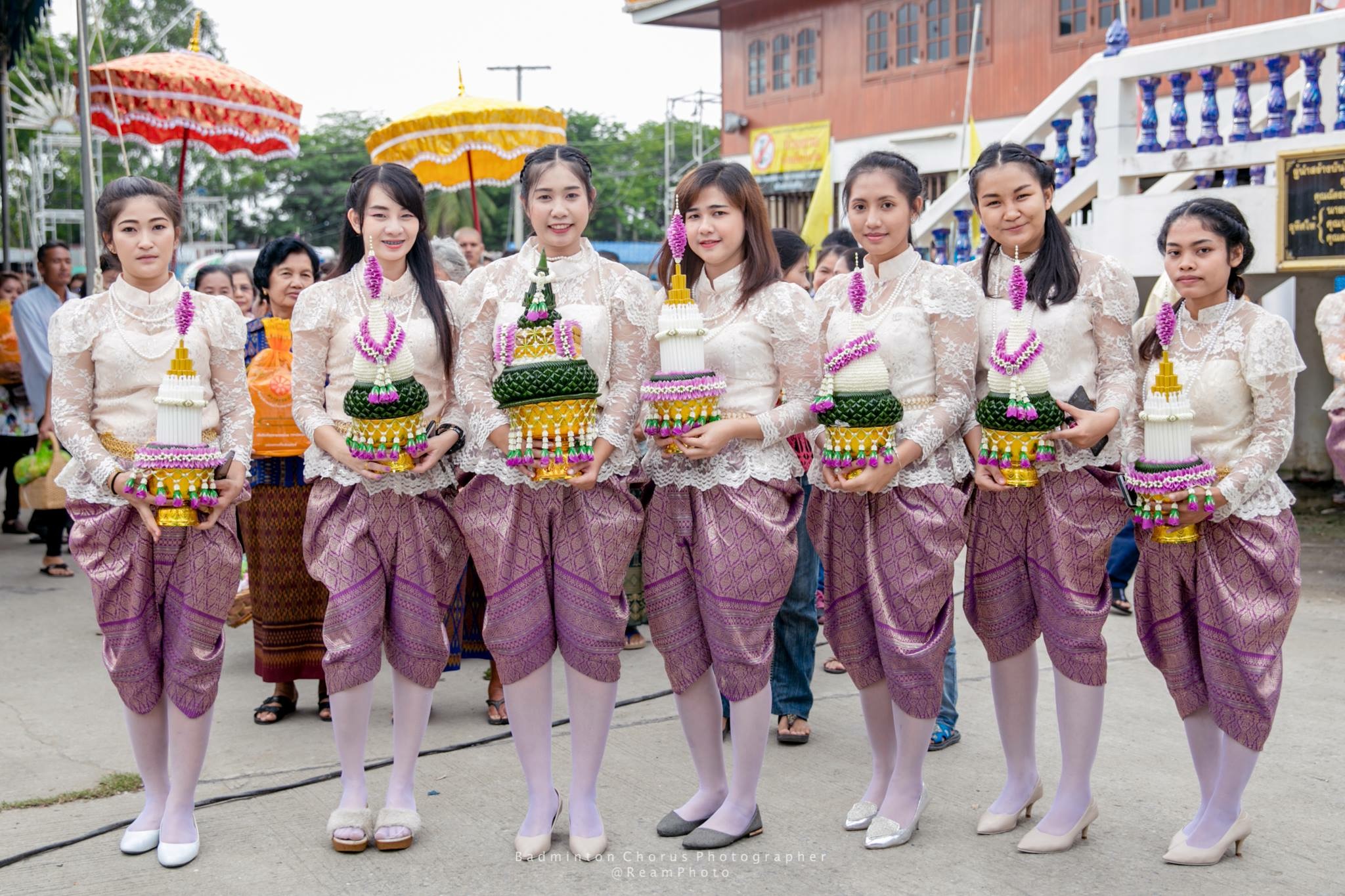 ชุดเครื่องบวชดอกไม้สด ชุดD3 ส่งงานวัดสง่างาม อ.บางไทร .อยุธยา