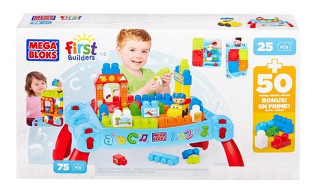 โต๊ะ Mega Bloks - Play n' Go Table ชุด Bonus Play Set ตัวต่อ 75 ตัว
