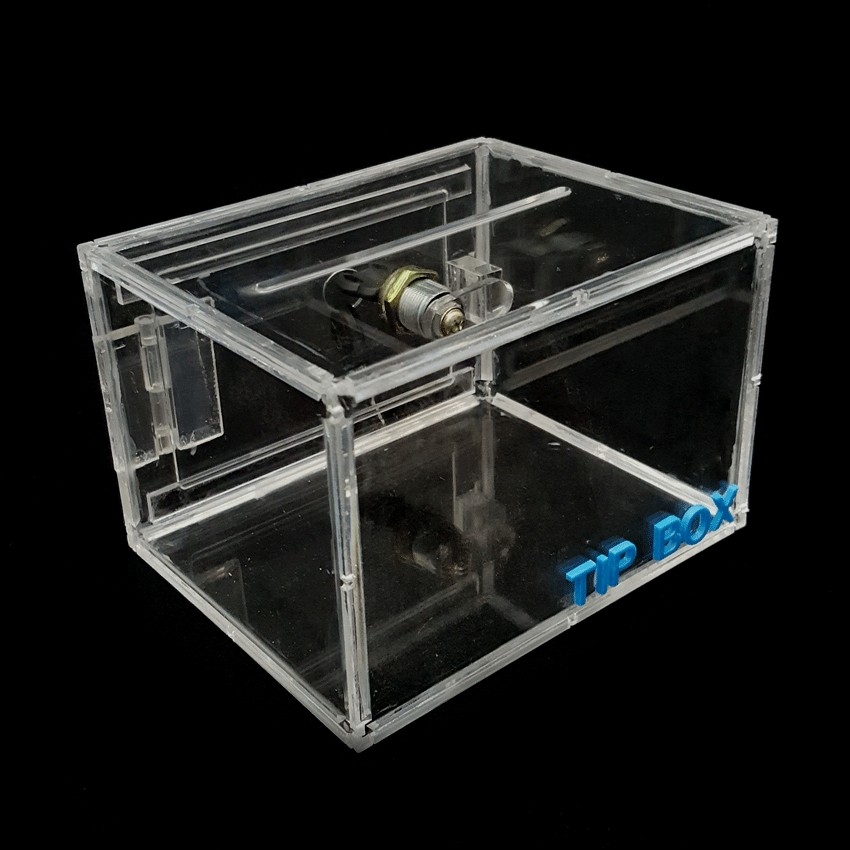 กล่องใสทิปอะคิลิค ขนาด 15x10x10 ซม.