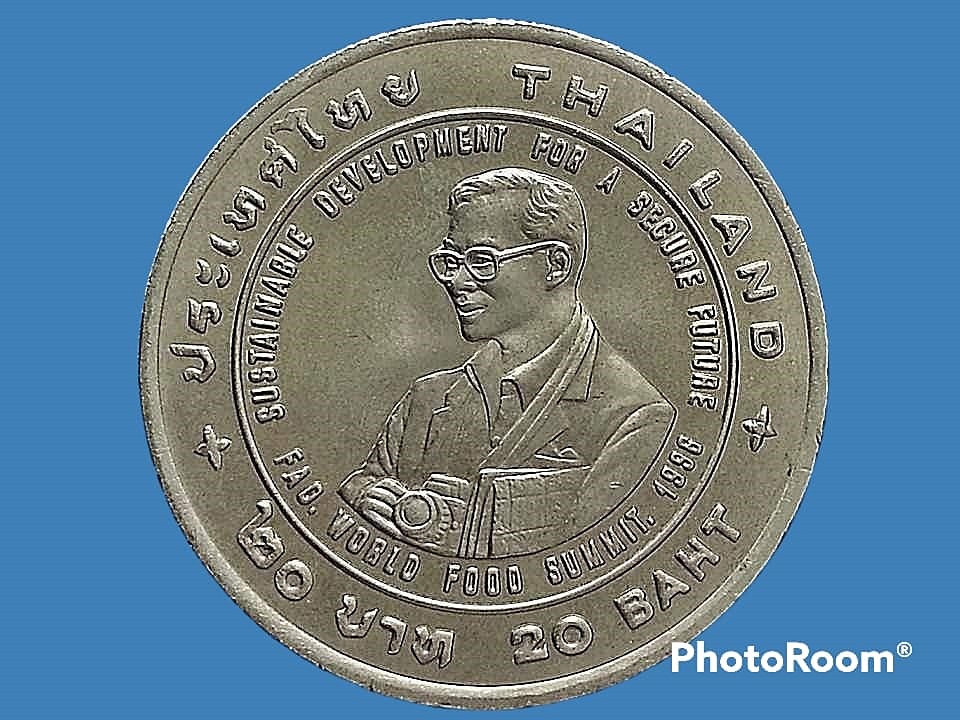 เฉลิมพระเกียรติ 20 Baht (F.A.O. Agricola Medal to HM King Bhumibol Adulyadej