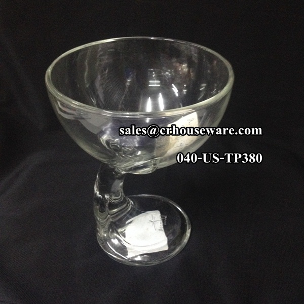 แก้วไอศครีมทรงขาโค้ง 040-US-TP380 Ice cream cup shape curved legs.
