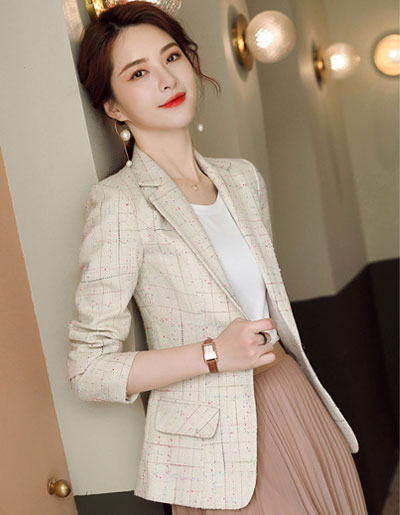 สินค้าพรีออเดอร์ เสื้อสูทแฟชั่นสวยหรูสไตล์เกาหลีดูดี มี2สี PO-SUIT-030