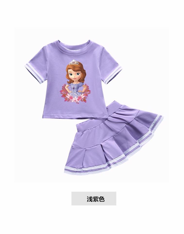 ชุดเด็ก ลายการ์ตูน โพนี่ ทรงสั้นกระโปรงระบาย