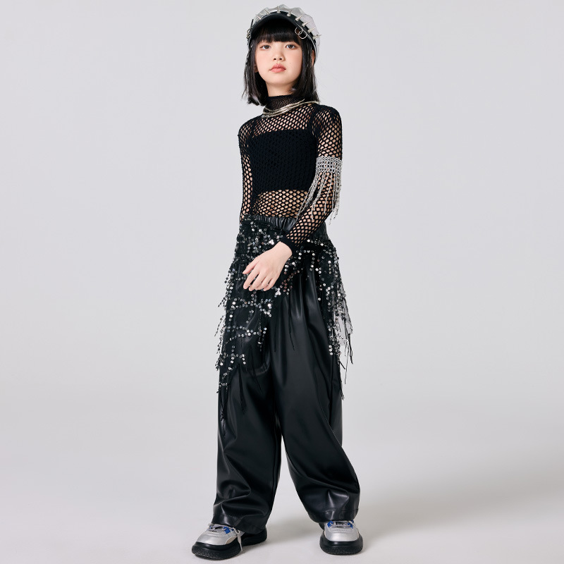 พร้อมส่ง***ชุดเต้น ชุดฮิปฮอป เสื้อแขนยาว +ตัวใน+กางเกง