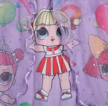 พร้อมส่ง ชุดเดรส เดรสเด็ก ลายการ์ตูน LOL ผ่าหน้า