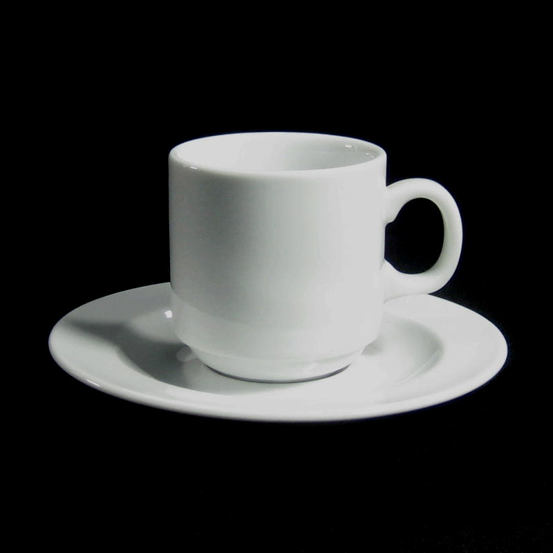 ถ้วยกาแฟทรงซ้อนเล็ก ( เอสเพรสโซ่ )+ จานรอง ความจุ 3.5 ออนซ์ ( 100 มล. ) # 0938 / 0939 ยี่ห้อ Royal