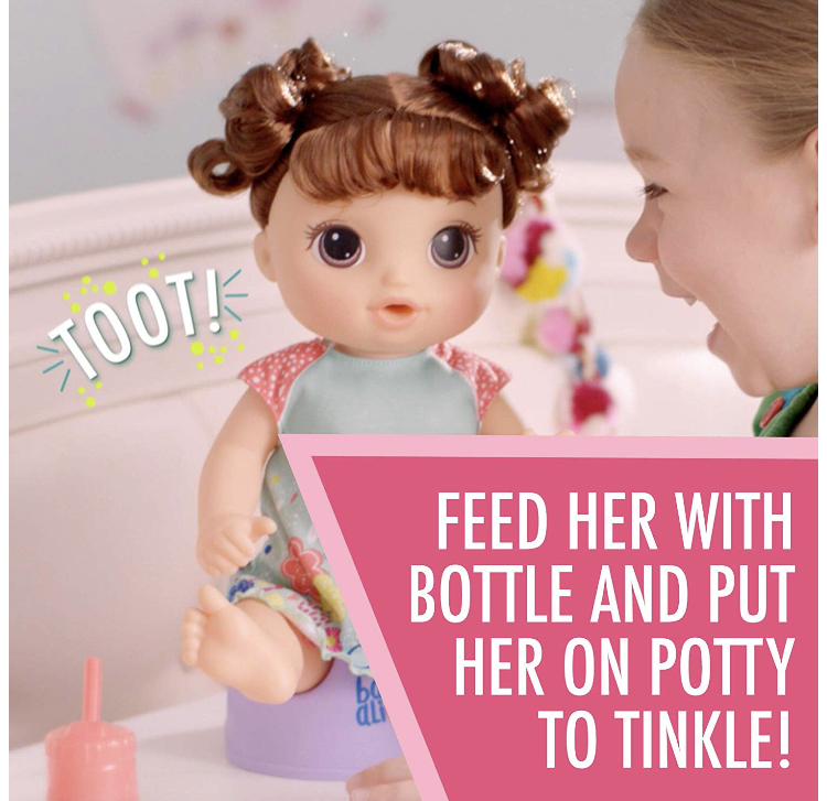 Baby Alive Potty Dance Baby: Talking Baby Doll with Brown Hair