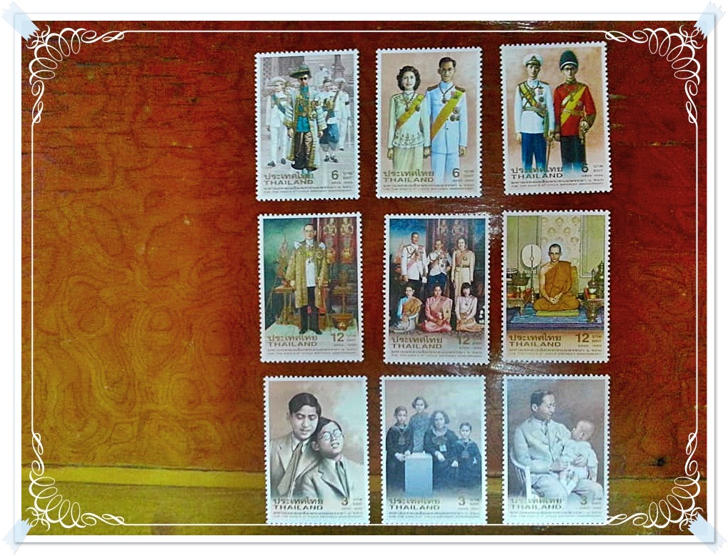แสตมป์ รัชกาลที่ 9 6 รอบ ปี 2542 9 ดวง