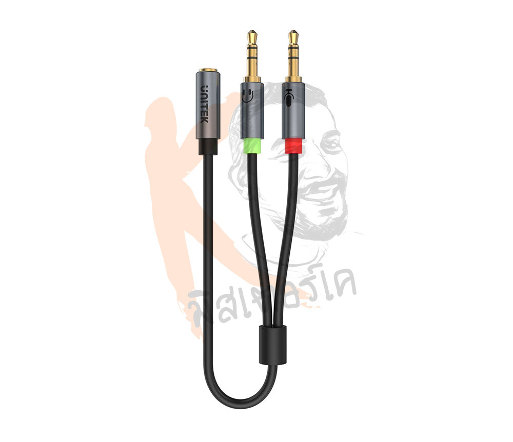 ตัวรวมหูฟัง กับ ไมค์ AUX 3.5mm 2 ออก 1 Headset Adapter by Unitek