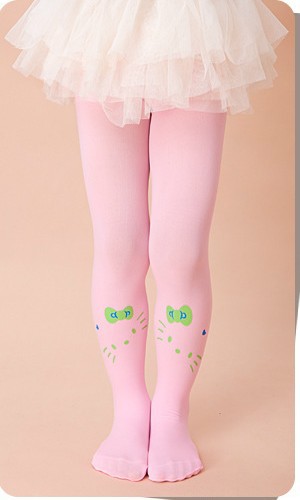 F- ถุงน่องเต็มตัว เนื้อผ้าละเอียด ลายแมว