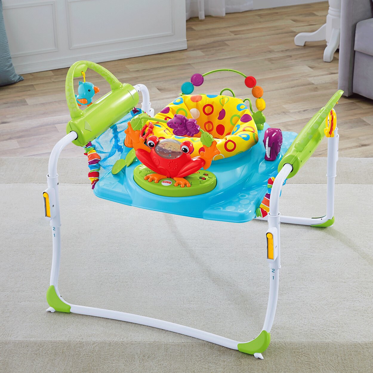 Jumperoo รุ่นใหม่เป็นทั้ง Jumper และ Walker ในตัวเดียวกัน Fisher Price First Steps Jumperoo