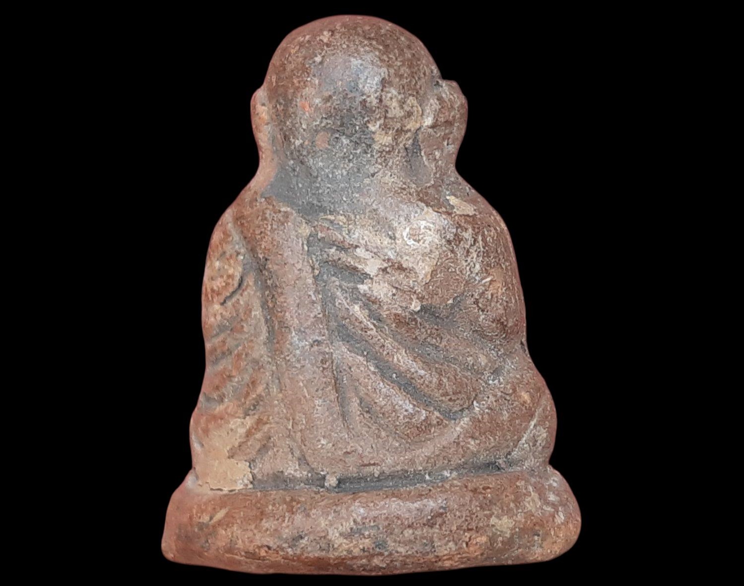 รูปเหมือนหลวงพ่อเงิน วัดบางคลาน จ.พิจิตร พิมพ์นิยม เนื้อดิน ปี 2450-2470