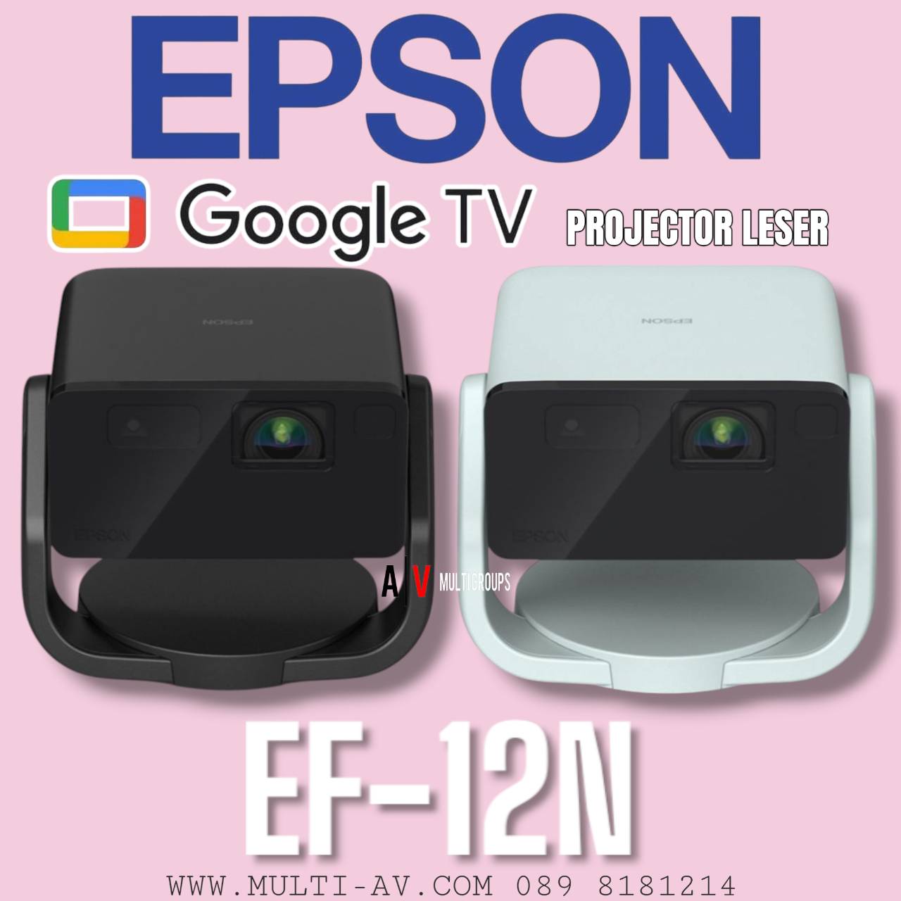 EPSON EF-12N โปรเจคเตอร์ ความสว่าง 1,000( Lumens) Laser 3 LCD / Full HD (1080p) Contrast 2,500,000:1