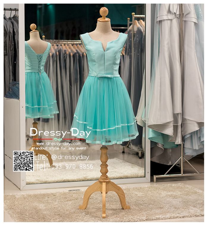 รหัส ชุดราตรีสั้น :BB046 มีชุดราตรีสวย สีเขียวมิ้น ชุดไปงานแต่งสั้น เหมาะใส่งานหมั้น งานเช้า หรู พร้อมส่งเยอะสุดในไทย เนื้อผ้าพรีเมี่ยม คัตติ้งเนี๊ยบๆ