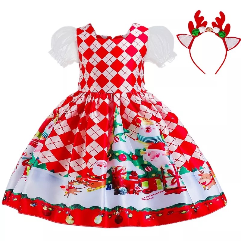 พร้อมส่ง ชุดเดรส ชุดคริสต์มาส ซานตี้ รุ่นใหม่
