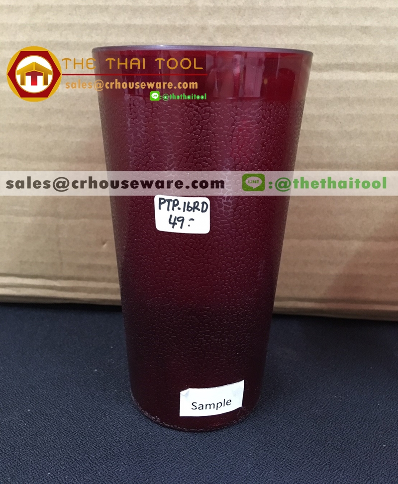 แก้วน้ำพลาสติกสีแดง TUMBLERS 16 oz. 008-PTP-16RD