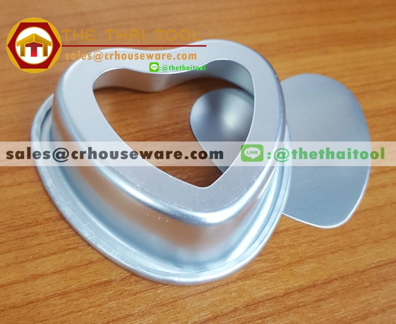 ﻿พิมพ์เค้กรูปหัวใจถอดก้นได้ 3 นิ้ว