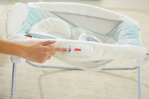 เปลโยกและสั่นตัวใหม่ล่าสุดสำหรับทารกแรกเกิด Fisher-Price Moonlight Meadow Deluxe Newborn Rock 'n Play Sleeper