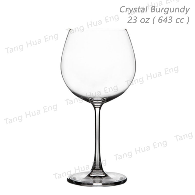 ( 6 ใบ ) แก้วไวน์คริสตัล Ripple Crystal Burgundy 643 ml #RJ002BU23
