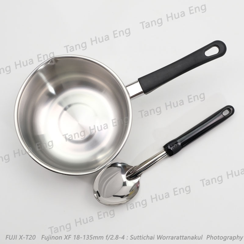 หม้อด้ามญี่ปุ่น 18 ซม. + ทัพพีเล็กโฟกัส ตราหัวม้าลาย