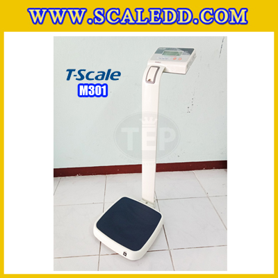 เครื่องชั่งน้ำหนักคน250kg เครื่องชั่งน้ำหนักคนแบบดิจิตอล250กิโลกรัม พร้อมที่วัดส่วนสูง สามารถวัดค่า BMI (Body Mass Index) ได้ เครื่องชั่งน้ำหนักและวัดส่วนสูง200เซ็นติเมตร ค่าละเอียด0.1กิโลกรัม ยี่ห้อ T-Scale รุ่น M301
