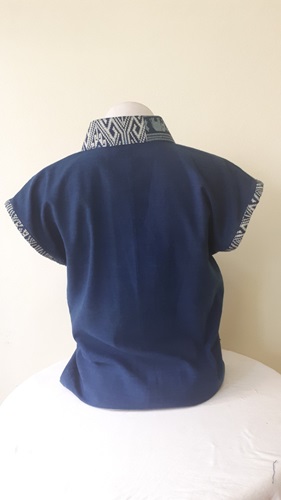 เสื้อผ้าฝ้ายฮัม1 ย้อมครามไทยเทห์ไม่ทำลายสิ่งแวดล้อม สีน้ำเงิน น้ำตาล ดำ และม่วงเข็ม M L XL XXL