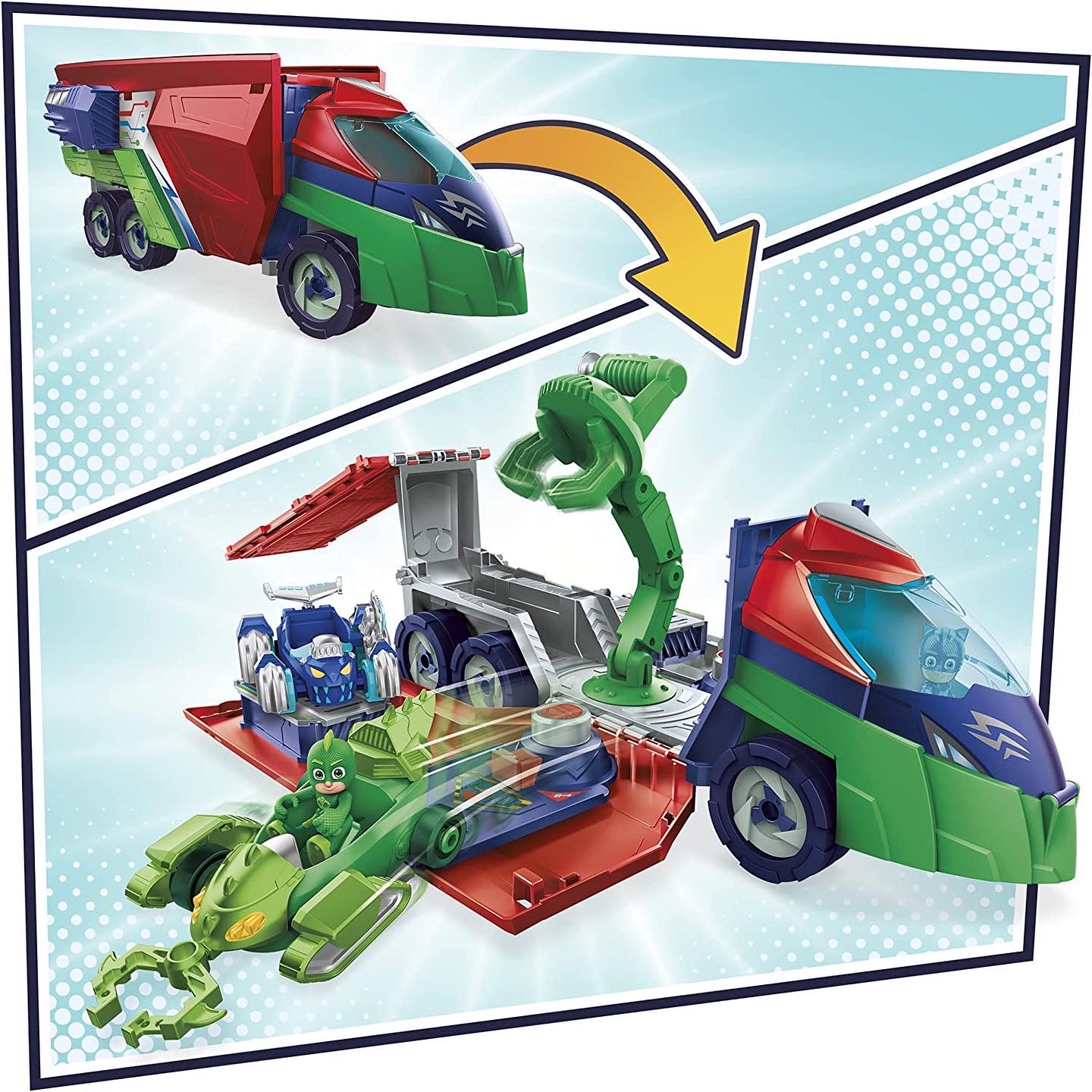 รถ PJ Masks PJ Launching Seeker Preschool Toy, Transforming Vehicle