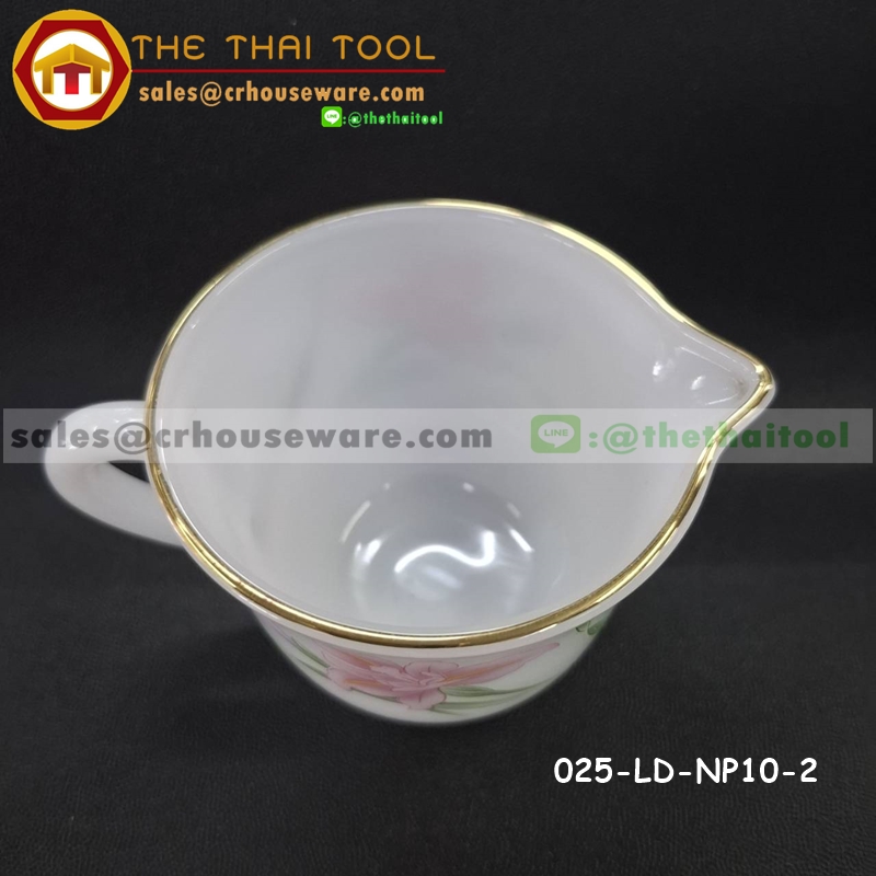 โถนมเนื้อมุก ลายโนเบิ้ลพิ้ง 025-LD-NP10-2 Noble Pink Dinner