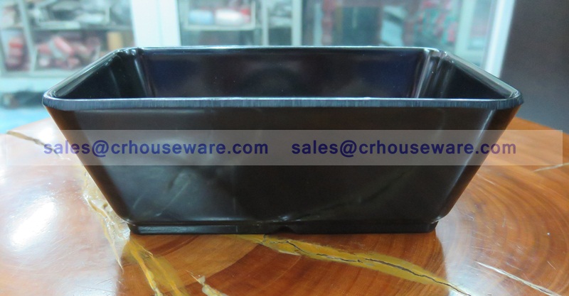 ชามสี่เหลี่ยม 3*5 นิ้ว 017-D989-5-3 setดำ