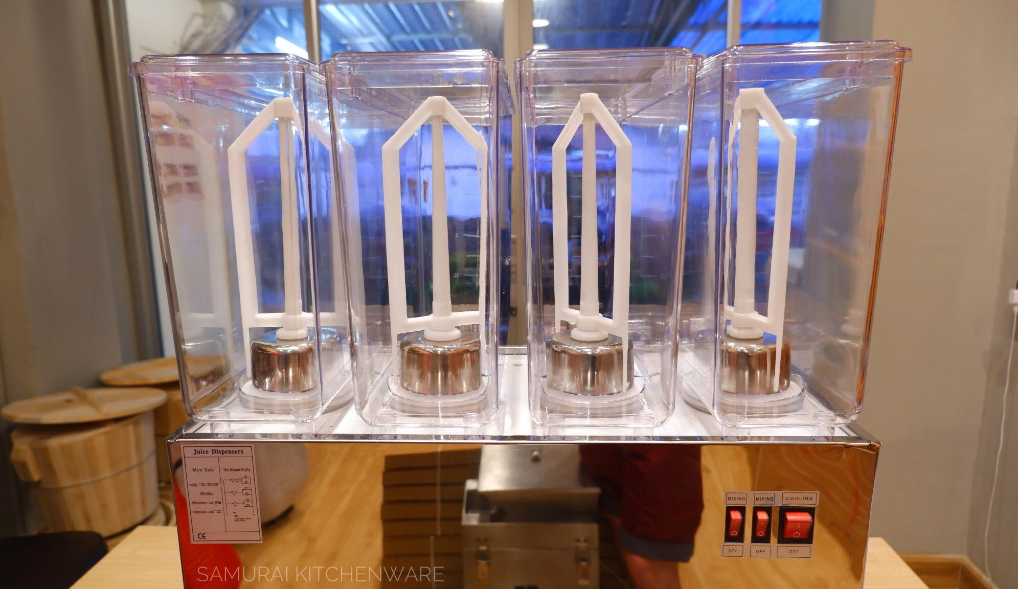 เครื่องจ่ายน้ำหวาน เครื่องกดน้ำหวาน ตู้กดน้ำหวาน 4 โถ (9 ลิตร)