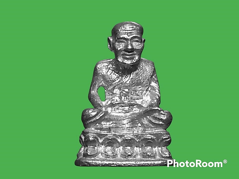 รูปเหมือน หลวงปู่ทวด วัดช้างให้ จ.ปัตตานี พิมพ์จิ๋ว เนื้อเงิน ปี 2535 อาจารย์นอง วัดทรายขาวปลุกเสก