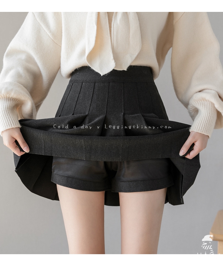 กระโปรงวูลเกาหลีทรงพรีท มี 3 สี S-2XL
