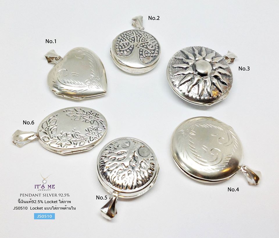 จี้เงินแท้92.5% จี้ Locketใส่รูปด้านในเองได้นะคะ มีให้เลือก 6 แบบ (เรือนเงินแท้) มีให้เลือก 6 แบบ