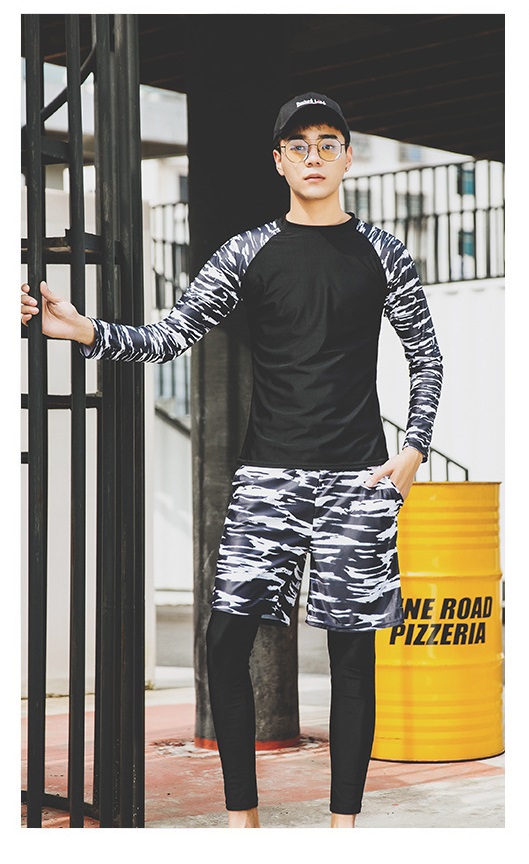 ชุดว่ายน้ำชาย 3xl ผ้ากัน uv เซต 3 ชิ้น รอบอก 42-48 กางเกงขาสั้นและขายาว รอบเอว34-42 สะโพก40-48 นิ้ว ผ้าดี งานสวย งานดีมากค่ะ