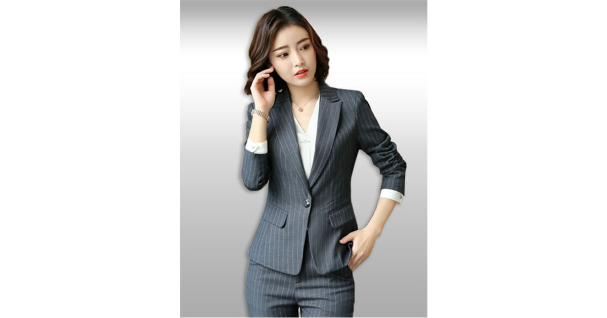 เสื้อสูทผู้หญิงสีเทาสไตล์สวยหรู มี 7 ไซส รหัส2271